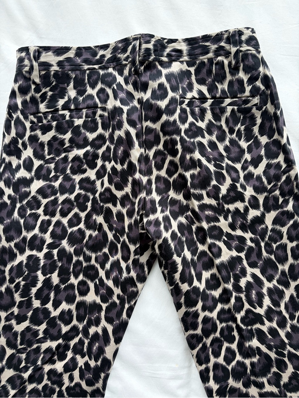 Parke & Ronen Black & Cream Leopard Print Pants